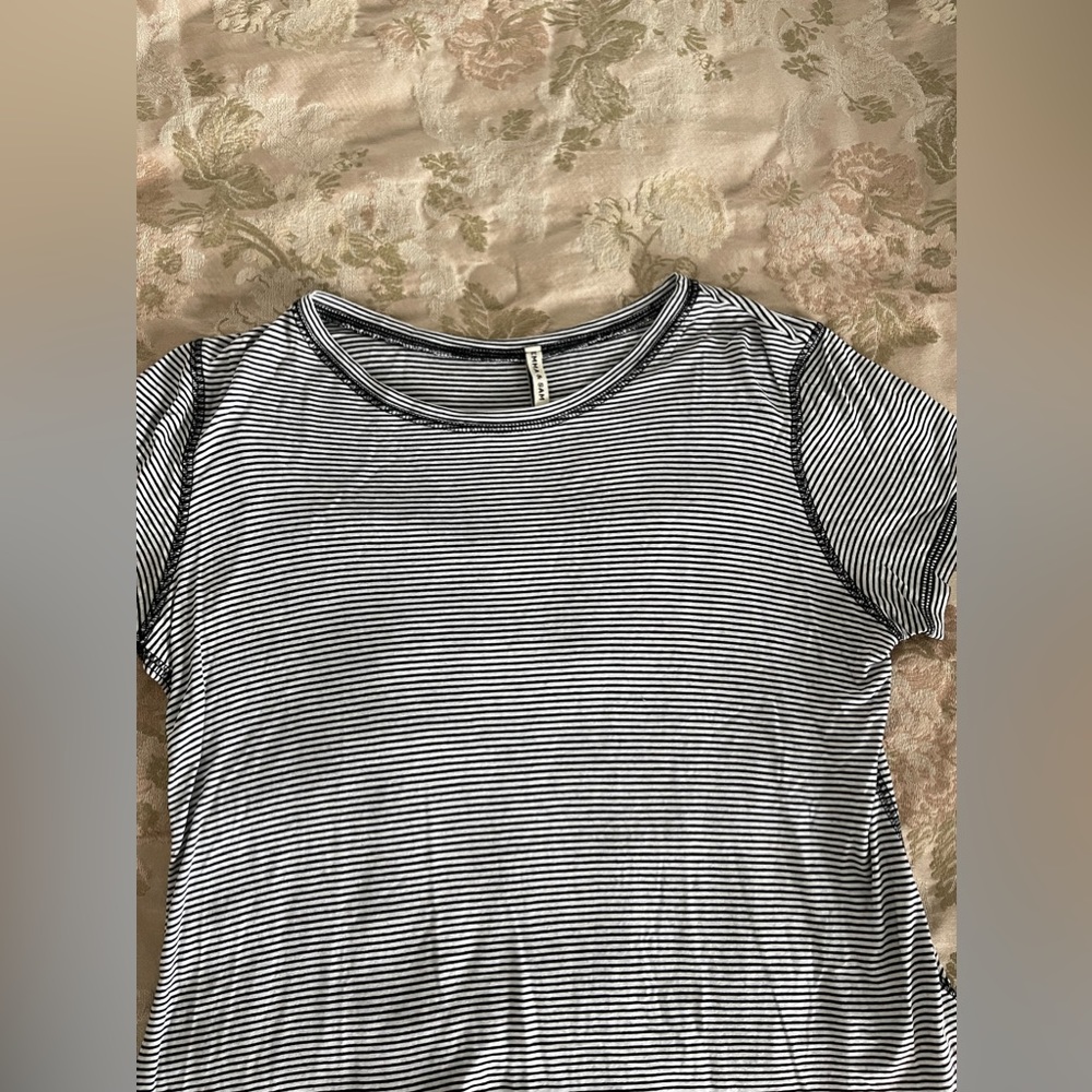 LF (brand is Emma & Sam) striped short sleeve shirt